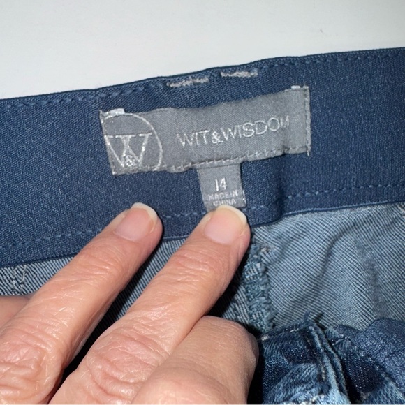 Wit & Wisdom Ab’Solution Skyrise Wide Leg Utility Jean Size 14 - Picture 8 of 17